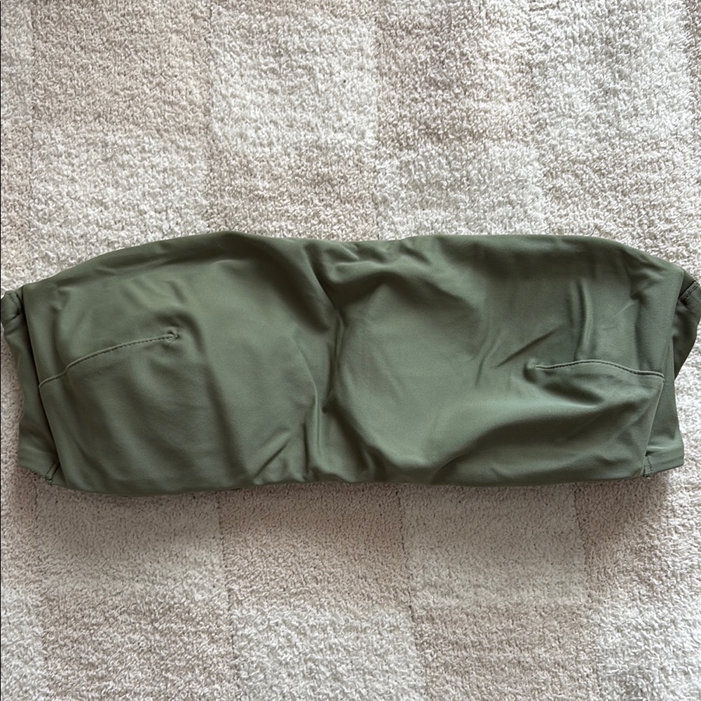 Green Strapless Bandeau Top